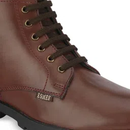 ESMEE Men Mid-Top Synthetic Lace Up Regular Boots image 2