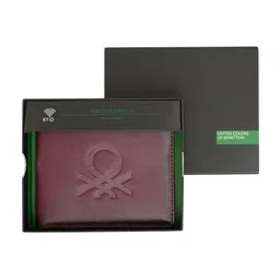 United Colors of Benetton Men Abstract Textured Leather Two Fold Wallet-picture-23