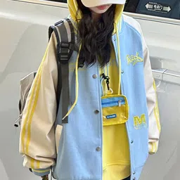 LULU & SKY Girls Varsity Colorblocked Jacket image 2