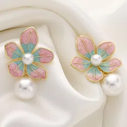 MEENAZ Floral Studs Earrings image 5