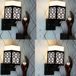 Gojeeva Brown Wood Square Wall Lamps-picture-34