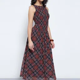 Honey by Pantaloons Checked A-Line Midi Dress image 2