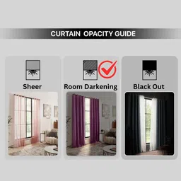 GEET CREATIONS Grey Set of 2 Window Curtain image 3