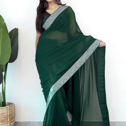 Anouk Rustic Poly Georgette Ready to Wear Saree-picture-15