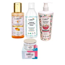CARET ORGANIC Set of 4 Face Wash, Aloevera Shampoo, Moisture Body Lotion & Radiance Cream-picture-40