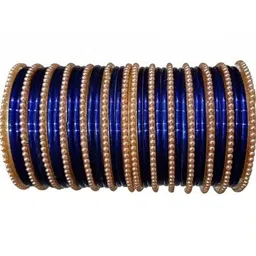 zsp Blue Glass Artificial Stones Bangle image 1