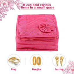 Kuber Industries Pink Set of 3 Regular Jewellery Organiser Organisers image 3