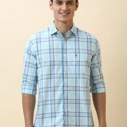 Allen Solly Men Slim Fit Tartan Checked Spread Collar Cotton Casual Shirt-image-97