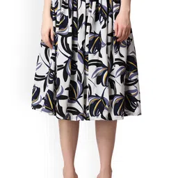 SCORPIUS Printed Flared Midi Skirt-picture-25