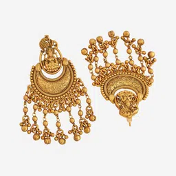 Kushal's Fashion Jewellery Crescent Shaped Drop Earrings image 4