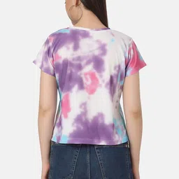 SZN Women Purple Abstract Tops image 3