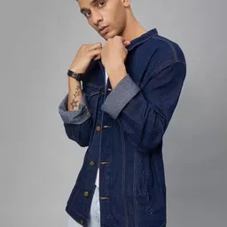 LINARIA Men Denim Jacket with Embroidered image 4