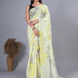 HERE&NOW Pure Chiffon Ready to Wear Saree-picture-39