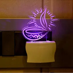 1ST TIME White & Transparent 3D Illusion LED Plug Night Lamps-picture-36