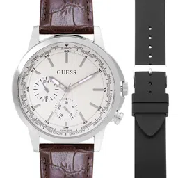 GUESS Men Chronograph Leather Straps Analogue Watch - GW0664G1-image-68