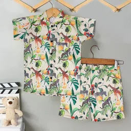 TOONKY Boys Printed Shirt with Shorts image 4