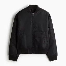 H&M Loose Fit Nylon Bomber Jacket-picture-29