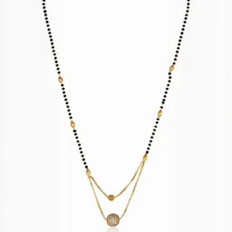 Pratik Creation Artificial Stones Studded & Beaded Mangalsutra image 3