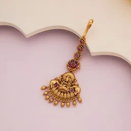 Kushal's Fashion Jewellery Gold-Plated Maang Tikka Head Jewellery-picture-16