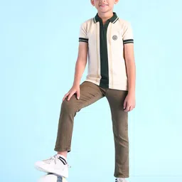 U.S. Polo Assn. Kids Boys Colourblocked Polo Collar Pure Cotton T-shirt-picture-47