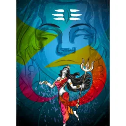 Inephos Navy Blue & Red 1 Piece Religious Printed Canvas Wall Art-picture-33
