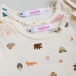Hopscotch Kids Girls Pack of 2 Cream Dino Roar Onesies-picture-12