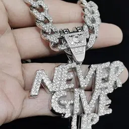 FIMBUL Cubic Zirconia-Studded Pendant With Chain-picture-35