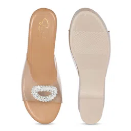 Shoestail Women Western - Embellished Wedge Heels Sandals image 3