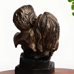 INTERNATIONAL GIFT Decorative Showpiece Gold-Plated Love Couple Face Statue Showpiece image 4