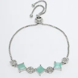 Anouk Silver-Plated Cubic Zirconia Stone Studded Jewellery Set image 4