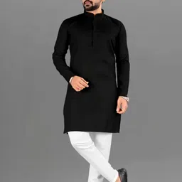 AWM Men Cotton Solid Straight Kurta-picture-21