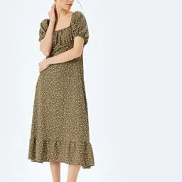 Koton Animal Print Fit & Flare Midi Dress image 3