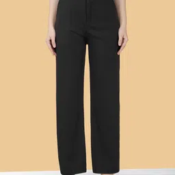 kronmenien Pack of 2 Women Regular Fit Multicolor Lycra Blend Trousers-picture-33