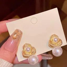 AKISON JEWELS Women Gold Earrings-picture-11