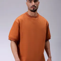 The Indian Garage Co Mens Polyester Beige Relaxed Fit Solid Overhead-Crewneck Sweatshirts image 4