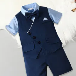 FOREVER FRIDAY Boys Shirt Collar Pure Cotton Shirt with Shorts-picture-14