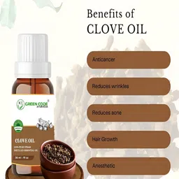 GREEN CODE AYURVEDA 100% Pure Steam Clove Distilled Essential Oil - 30 ml image 5