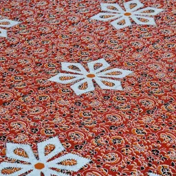 BED-SHEET.COM Red Floral Printed Pure Cotton 280 TC King Bedsheet Set 2.74 m x 2.54 m image 2