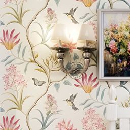 INDIAN ROYALS Cream-Coloured & Black Flowers & Birds Printed Wall Sticker-picture-34