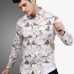 D Finish Men Smart Fit Abstract Printed Spread Collar Cotton Casual Shirt-picture-23