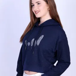 Numalo Women Printed Hooded Sweatshirt image 3