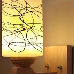 Somil Premium Designer Glass Wall / Night Lamp Elegant & Stylish Dcor Accent for Modern Interiors, color- Black, White, Size- 19 X 24 X 23.5 CM-picture-19