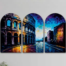 Myntra Elegant Homes Multicoloured Set of 3 Piece MDF Wall Paintings-picture-24