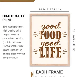Kotart Brown & White 2 Pieces Typography Printed Wooden Wall Arts image 3