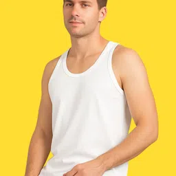 Friskers Men Sleeveless Moisture Absorption Cotton Undershirt Vests image 2