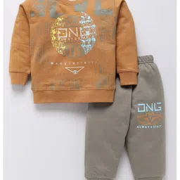 Mars Infiniti Infant Kids Printed Round Neck Pure Cotton Sweatshirt & Joggers-image-58