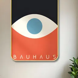 SAF Black & Blue BAUHAUSAbstract Printed Wood Wall Art-image-99
