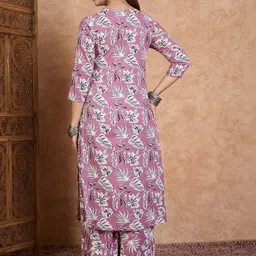 Anouk Rustic Women Floral Printed Regular Kurta with Palazzos image 3