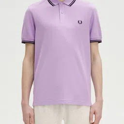 Fred Perry Men Polo Collar Applique T-shirt image 4