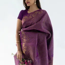 ZIKARAA Woven Design Zari Handloom Saree image 4